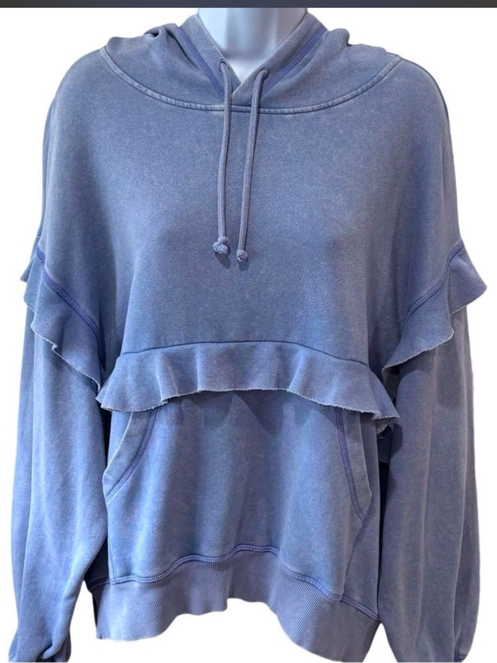 Frilled Out From Under hoodie sweatshirt in a slouchy, oversized fit S